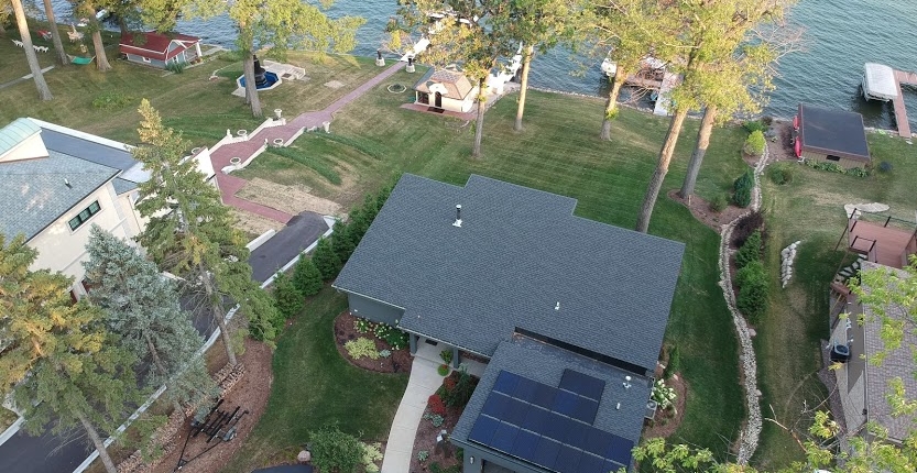 aerial photo of the home